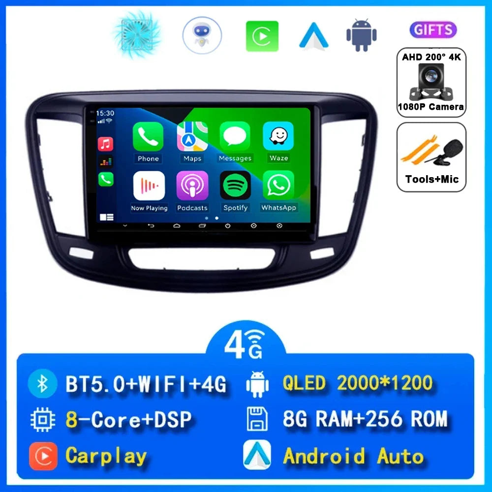 For Chrysler 200 200C 2015 - 2019 Android 14 Radio Video Player Car Autoradio Multimedia Screen Stereo Carplay Navigation