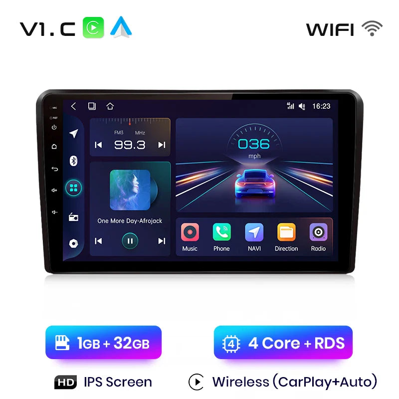 Junsun Car Stereo For Dodge RAM 1500 2013-2019 Intelligent System Wireless Carplay Android Auto GPS Navigation WiFi 4G DSP SWC