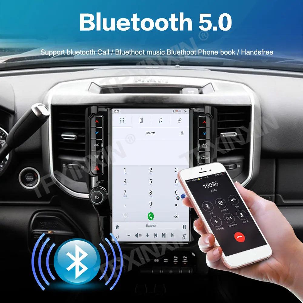 For Dodge Ram 1500 2500 3500 4500 2018 - 2022 Android Car Radio Multimedia Video Player Wireless Carplay Autoradio Stereo GPS