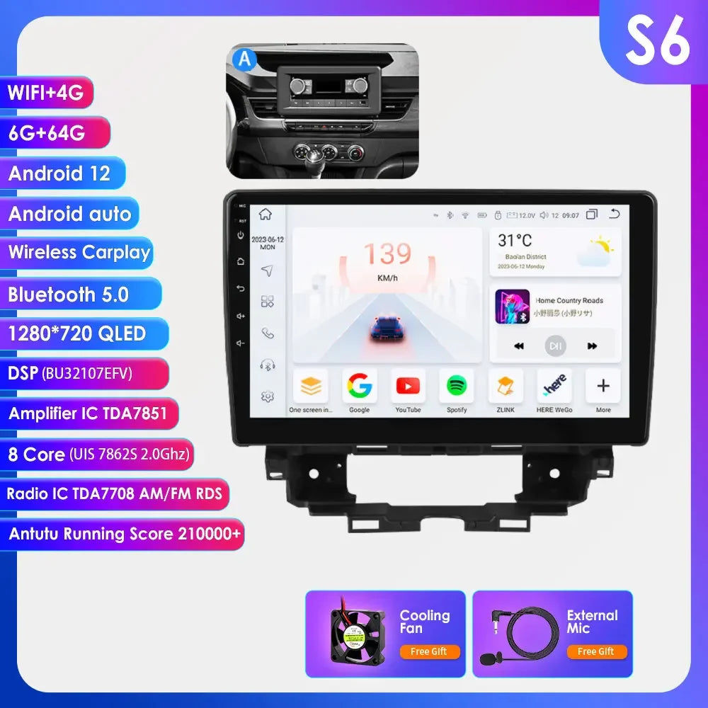 Hizpo Car Intelligent Systems Carplay Android Car Radio for Renault Kangoo 2019-2025 Multimedia Video Player WIFI 7862 Autoradio