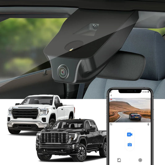 FITCAMX 4K Dash Cam for GMC Sierra 2020-2024 & Chevy Silverado/Suburban 2021-2024, for Tahoe 2021-2025, OEM Style Car Camera
