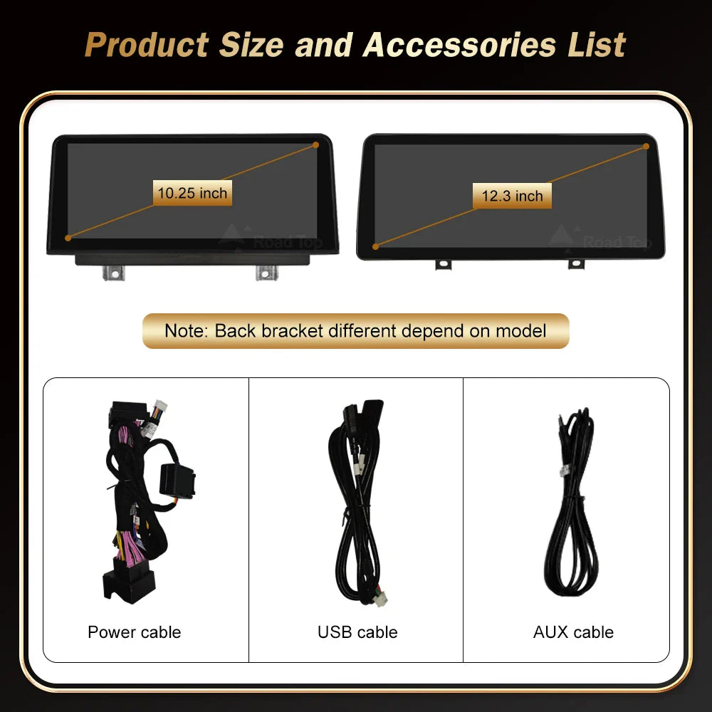 RoadTop Wireless CarPlay Android Auto For BMW Series 1 E81 E82 E87 E88 CCC CIC System Multimedia Display Screen