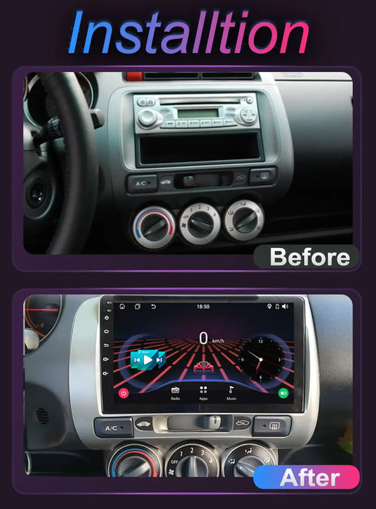 Android 14 Car Radio Multimedia Player For HONDA FIT JAZZ 2002 2003 - 2007 LHD RHD Carplay Autoradio GPS Navi 5G Wifi Bluetooth