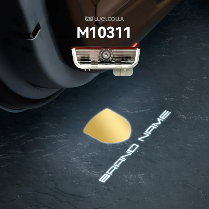 2pcs Car Door Light Customized Icon For Cayenne Macan 911 Boxster 718 Taycan Panamera HD Laser Led Welcome Lamp Accessories