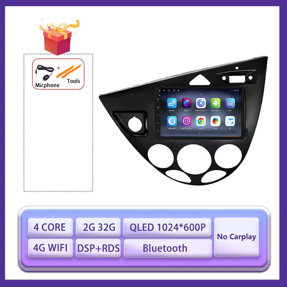 Car Radio 7inch Autoradio for Ford Fiesta 1995-2001 Focus MK1 1998-2004 Multimedia Video Car Radio Player DSP Carplay Android