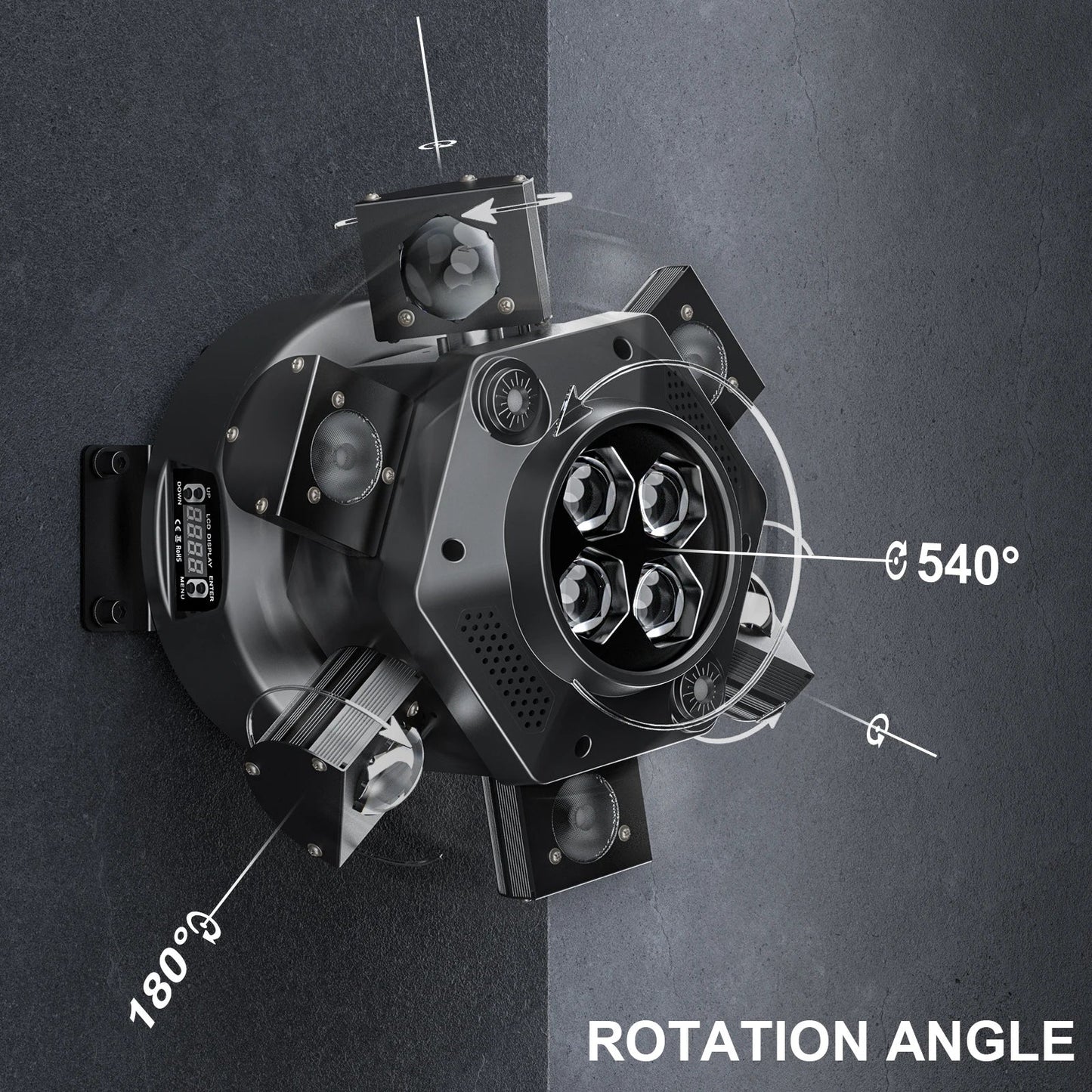 Yiflamefly 150W Moving Head DJ Lights 6 Arms Party Lights RGBW 4IN1 LED Stage Lighs DMX512 For Wedding Party Disco KTV Wedding power tools