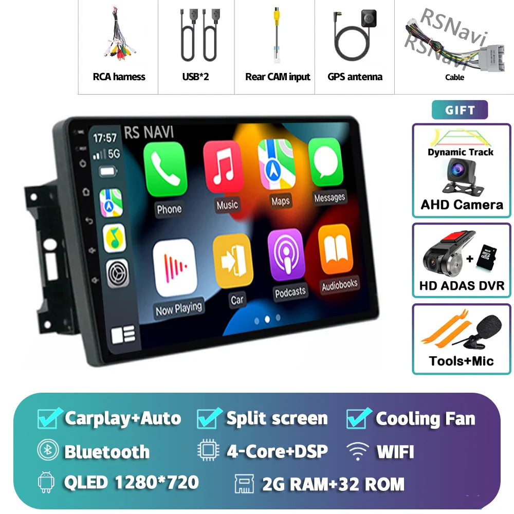 Android 14 Car Radio For Jeep Compass Grand Cherokee Wrangler Chrysler Sebring Town Country Dodge Charger Multimedia Stereo 2din