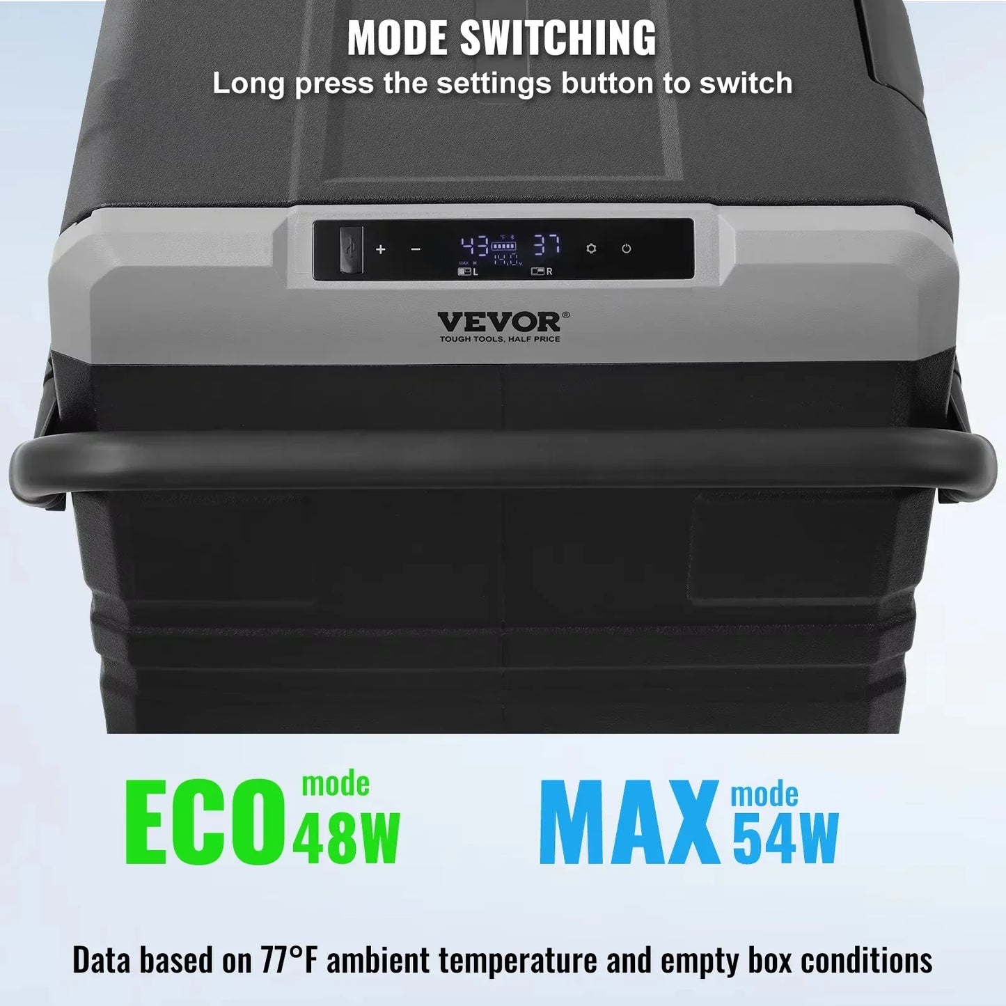 VEVOR 36L 40L 50L 58L 95L 115L Car Refrigerator, 12 Volt, Dual Zone Portable Freezer, Compressor Cooler for Home Camping RV Car