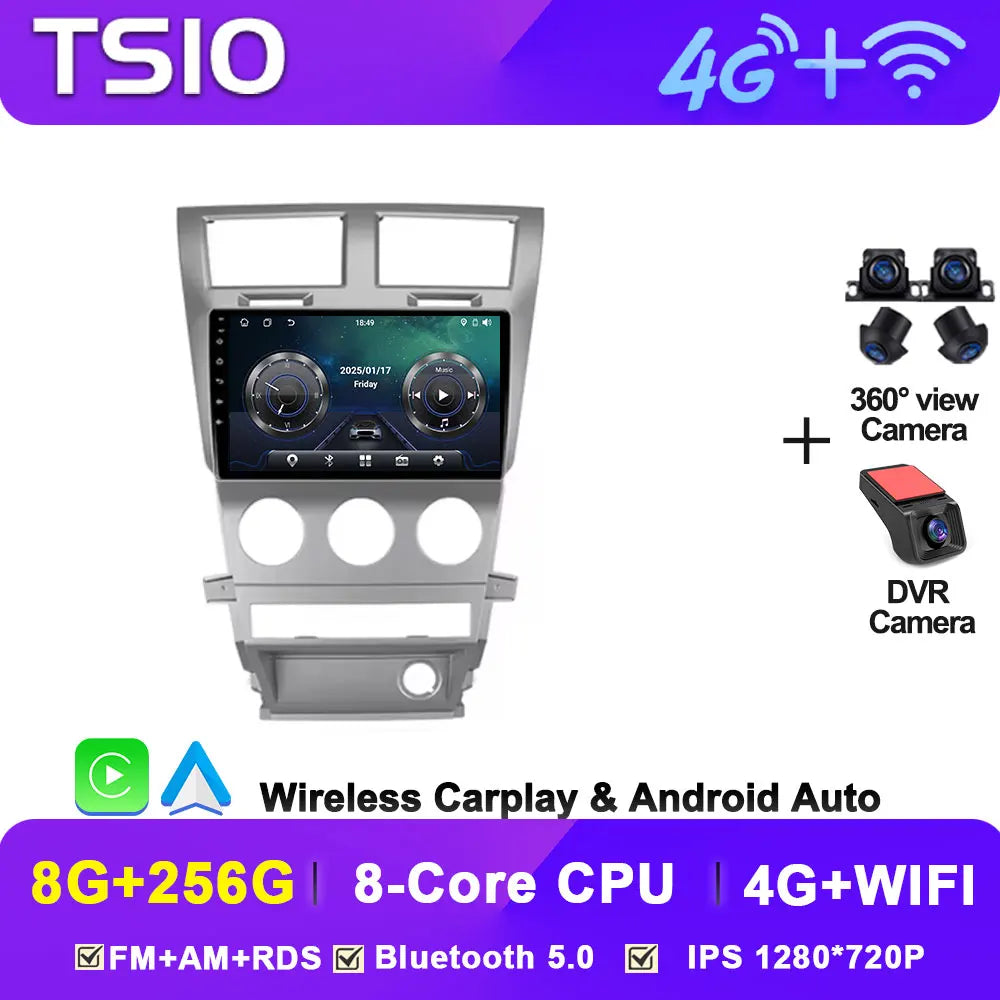 Car Multimedia Radio Player For Dodge Avenger JS 2007 - 2010 For Dodge Nitro 2006 - 2011 Android 14 2din Autoradio BT 5G Wifi