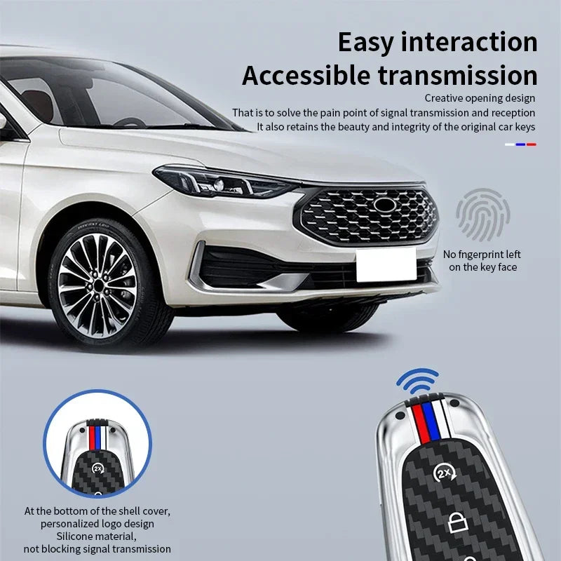 Zinc Alloy Car Key Case Cover for Ford C-Max Edge Escape Expedition Explorer Focus Taurus & Lincoln MKS MKT MKX Navigator