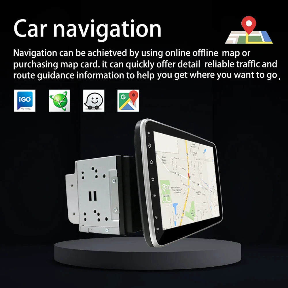 2din 9inch Android Car Stereo Radio GPS DSP 360° Rotation Screen BT Call WIFI Carplay Autoradio Universal Navigation