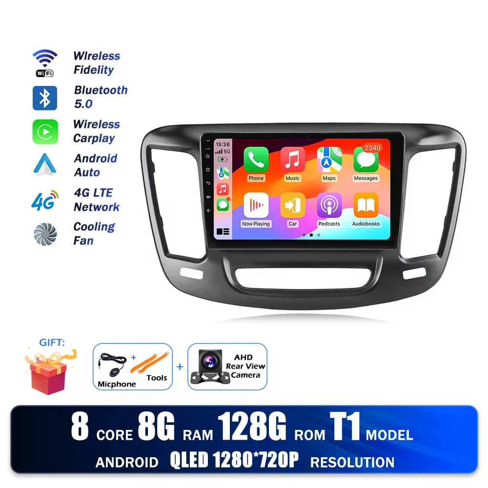 For Chrysler 200 200C 2015 - 2019 Car Radio Multimedia Video Player Navigation stereo Android Auto Carplay GPS WIFI BT