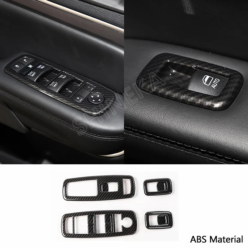 SHINEKA Carbon Fiber Grain Interior Decoration Cover for Jeep Grand Cherokee 2011 2012 2013 2014 2015 2016 2017 2018 2019 2020