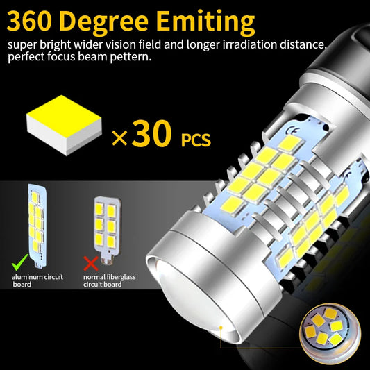 2x LED Reverse Light Blub W21W 7440 T20 For Honda Civic Accord 7 8 CR-V Fit Jazz FR-V HR-V Legend S2000 Odyssey Pilot Ridgeline