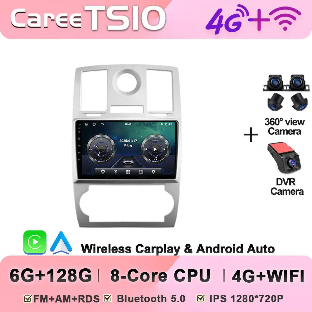 Android 14 For Chrysler 300C 1 2004 - 2011 Car Radio Player Stereo Head Unit Intelligent Car Systems GPS Navigation 5G Wifi RDS
