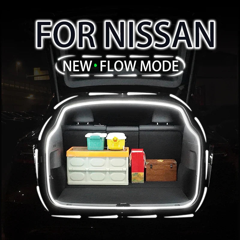 【NEW UP】Automobile Trunk Ambient Light For Nissan X-Trail Jinke Qashqai Tourle Induction Lighting Modification Accessories
