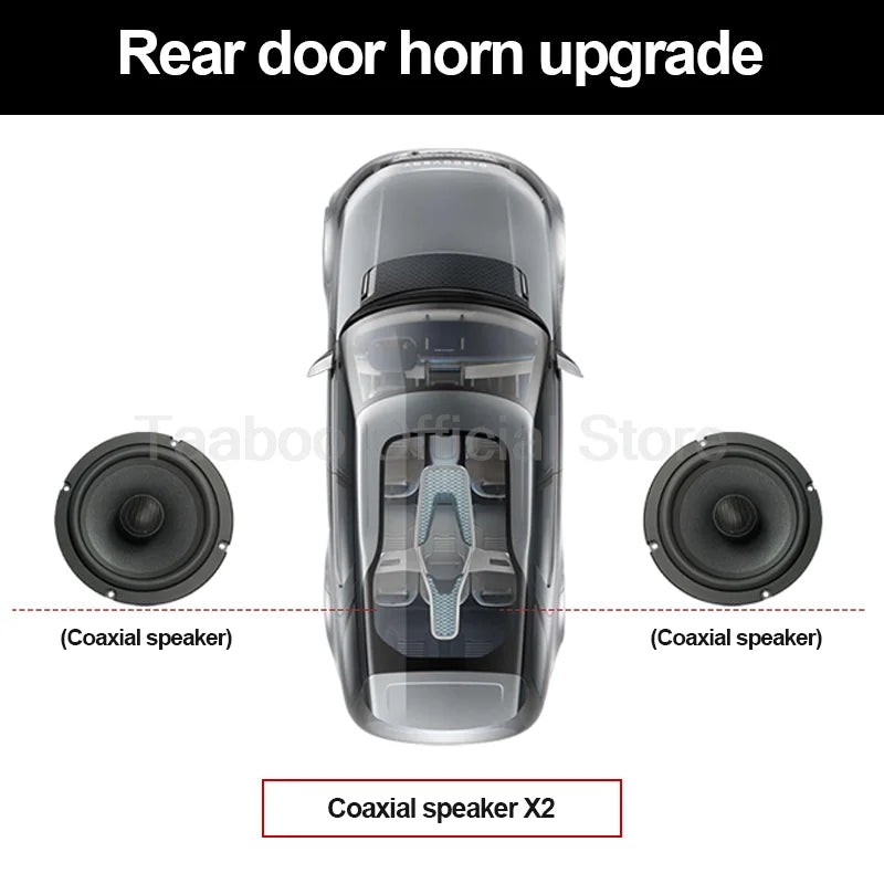 6.5Inch Super Subwoofer with Tweeter Car Coaxial Horn Speaker Modification 120W High Power HiFi Speaker Car Audio Stereo Speaker