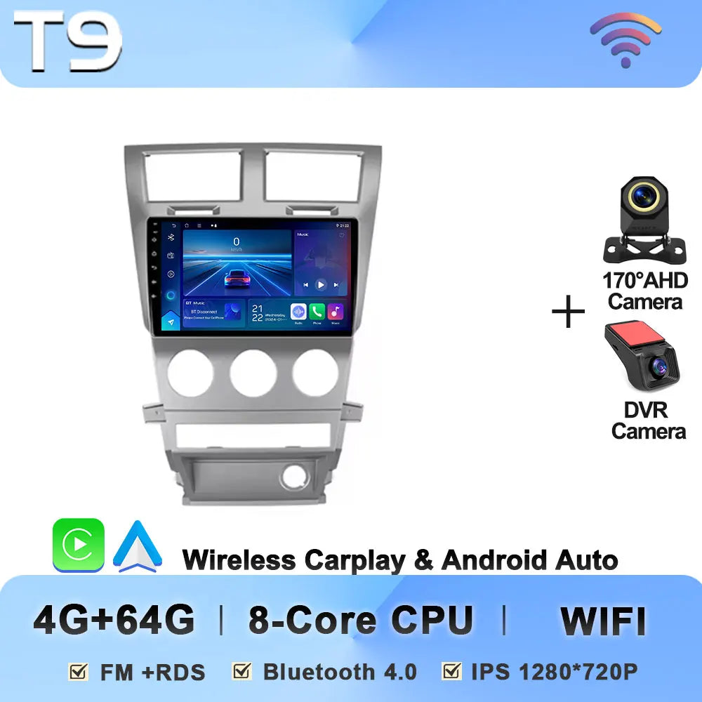Car Multimedia Radio Player For Dodge Avenger JS 2007 - 2010 For Dodge Nitro 2006 - 2011 Android 14 2din Autoradio BT 5G Wifi