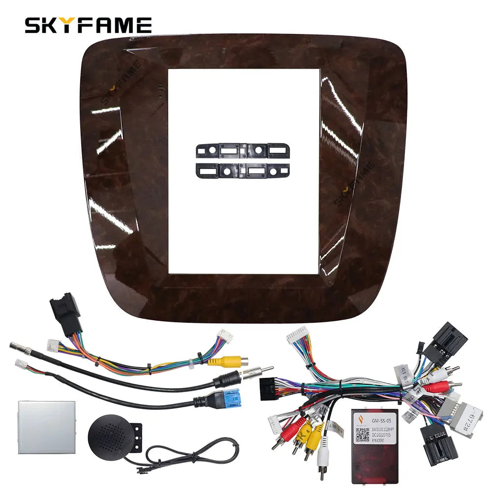 SKYFAME Car Frame Fascia Adapter Canbus Box Decoder Android Radio Dash Fitting Panel Kit For GMC Yukon Chevrolet Silverado Tahoe