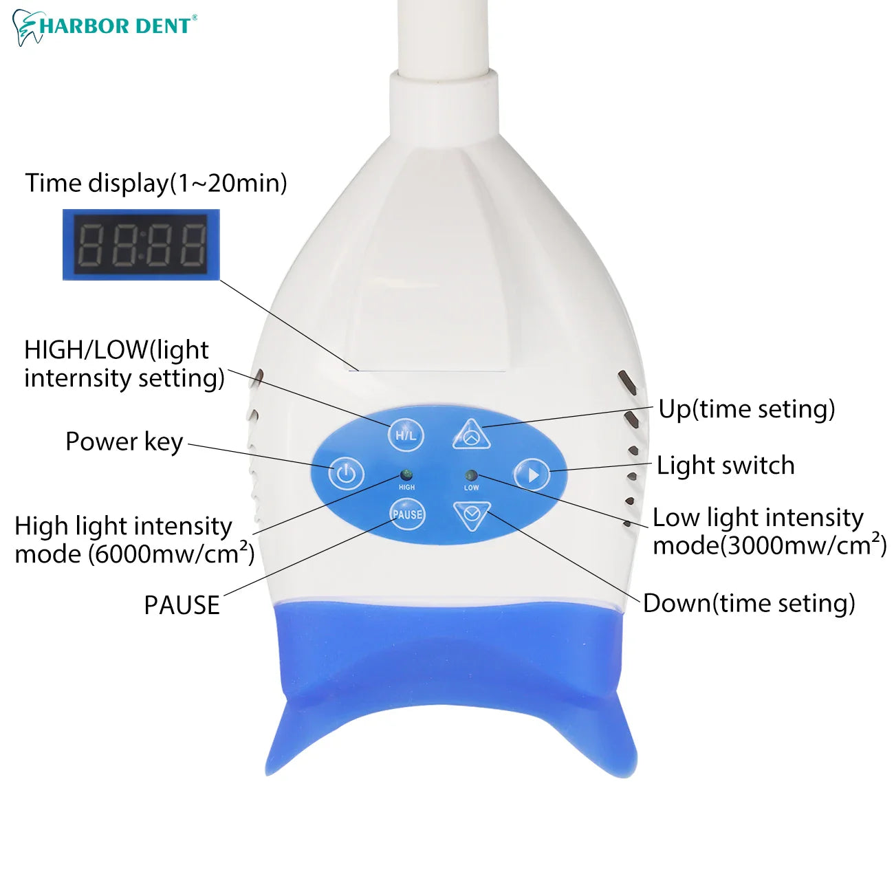 Dental Teeth Whitening Lamp Accelerator Portable LED Cold Light Teeth Bleaching Machine Desk Teeth Whitening Light Lamp