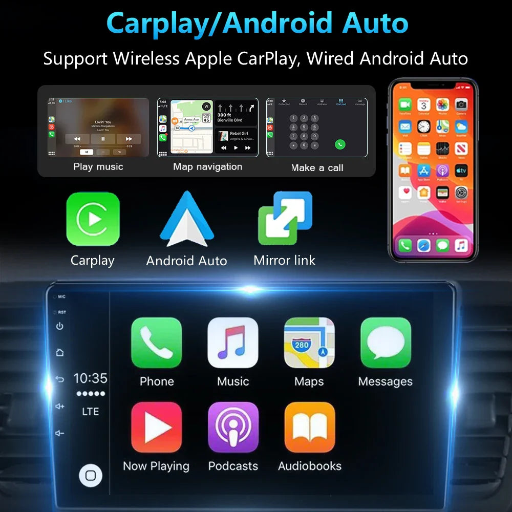 Android Auto For Toyota Avensis T25 2002 - 2008 Car Radio Multimedia Video Player Navigation GPS 4G Carplay Wifi Head Unit 2din