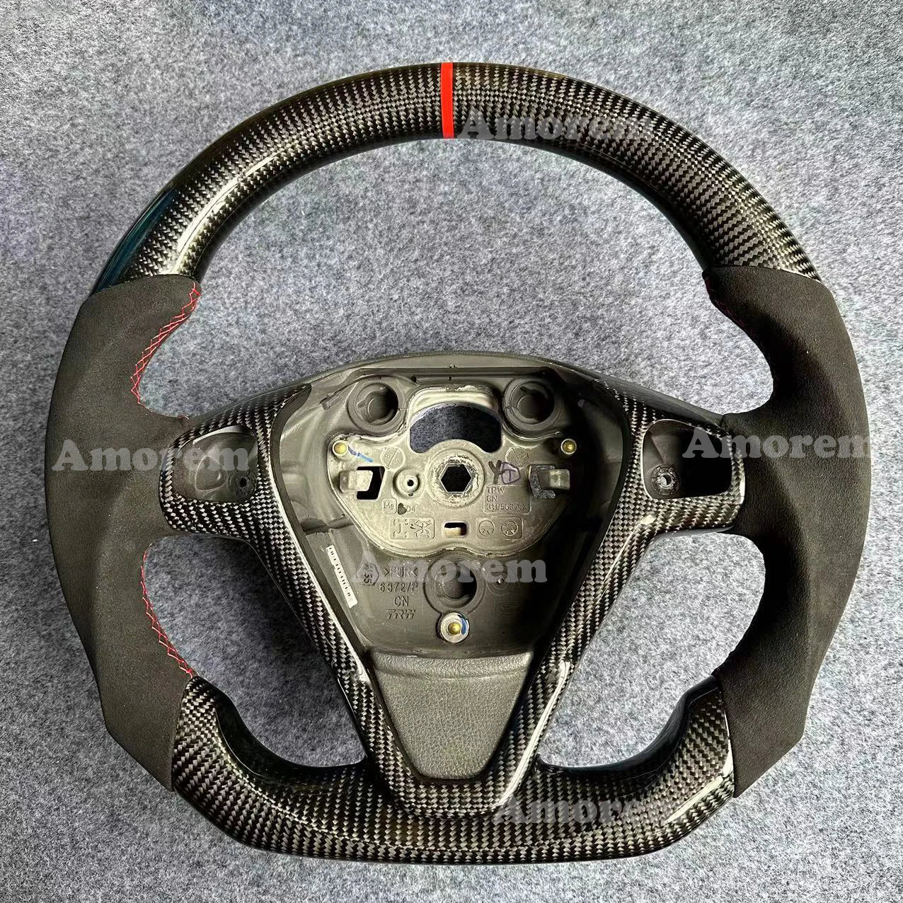 For Ford Fiesta MK7 MK7.5 ST180 Customised Carbon Fiber Steering Wheel 2009 2010 2011 2012 2013 2014 2015 2016 2017