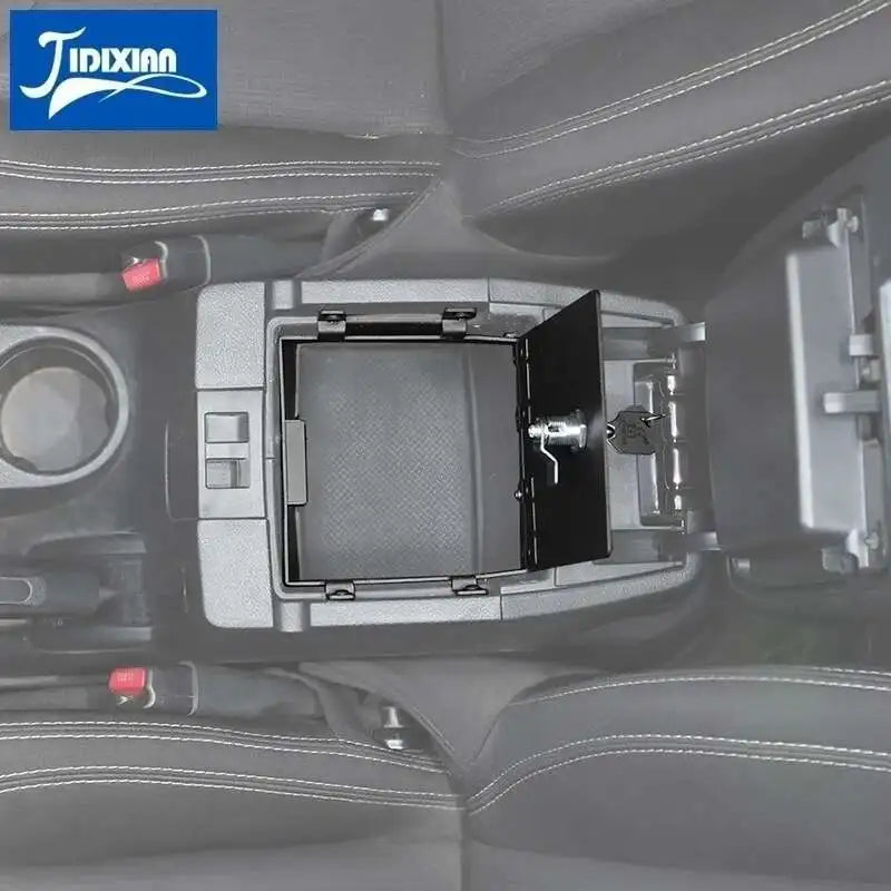 JIDIXIAN Car Armrest Safe Storage Box Cipher Lock for Jeep Wrangler JK 2007 2008 2009 2010 2011 2012 2013 2014 2015 2016 2017