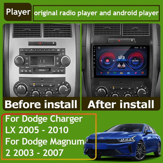 Car Radio Carplay For Dodge Charger LX 2005-2010 For Dodge Magnum 2 2003-2007 Navigation GPS Android Auto Stereo 4G Wifi No 2din