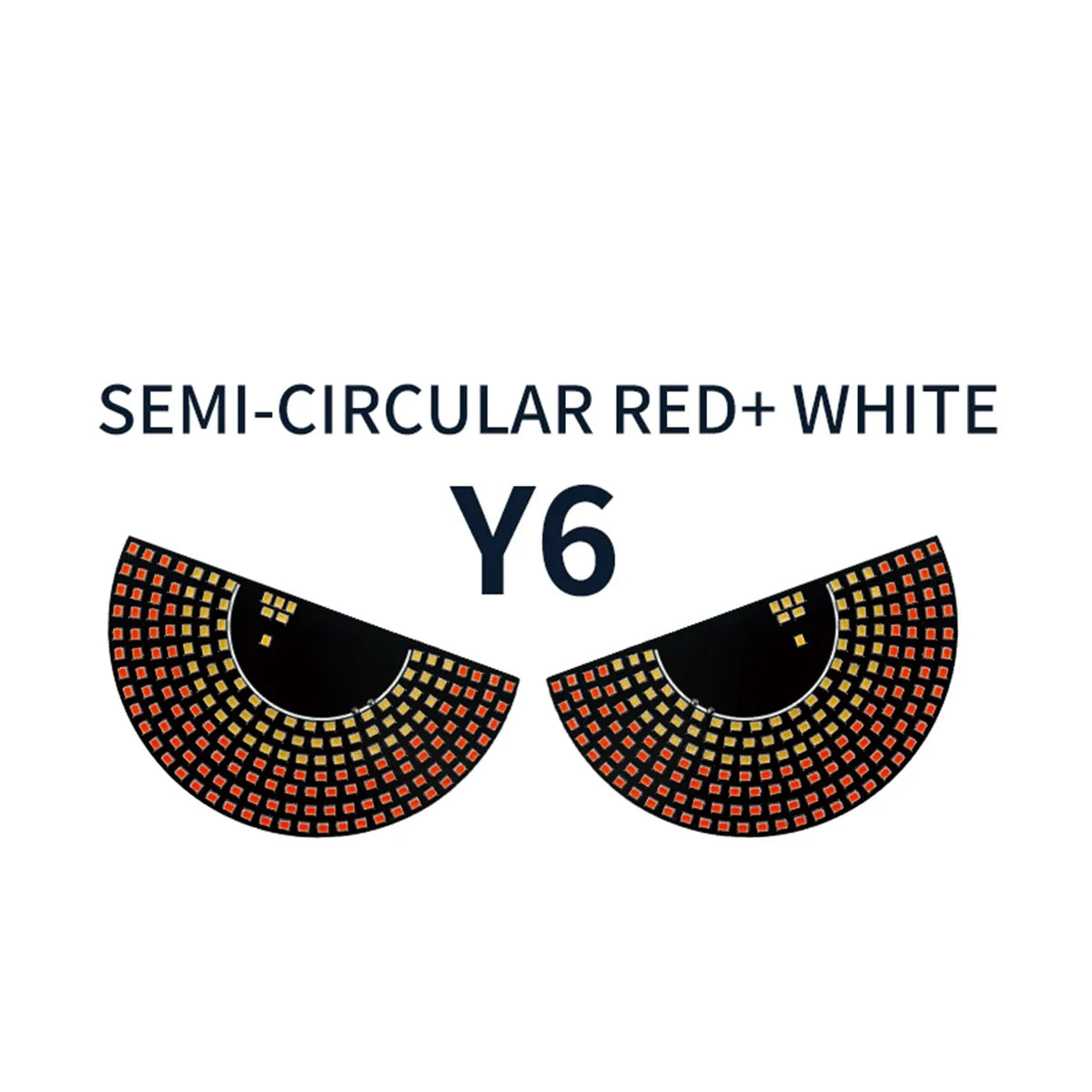 Car Windshield Eyes Animated LED Lamp Dynamic Devil Eye Light Triangle and Semicircle Funny Eye Light Universal 11 Model