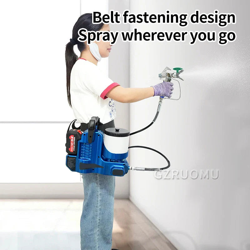 1.2L Airless Paint Sprayer Back Strap Machine Portable Electric Spray Gun Household High Power Paint Airbrush Lithium Battery power tools