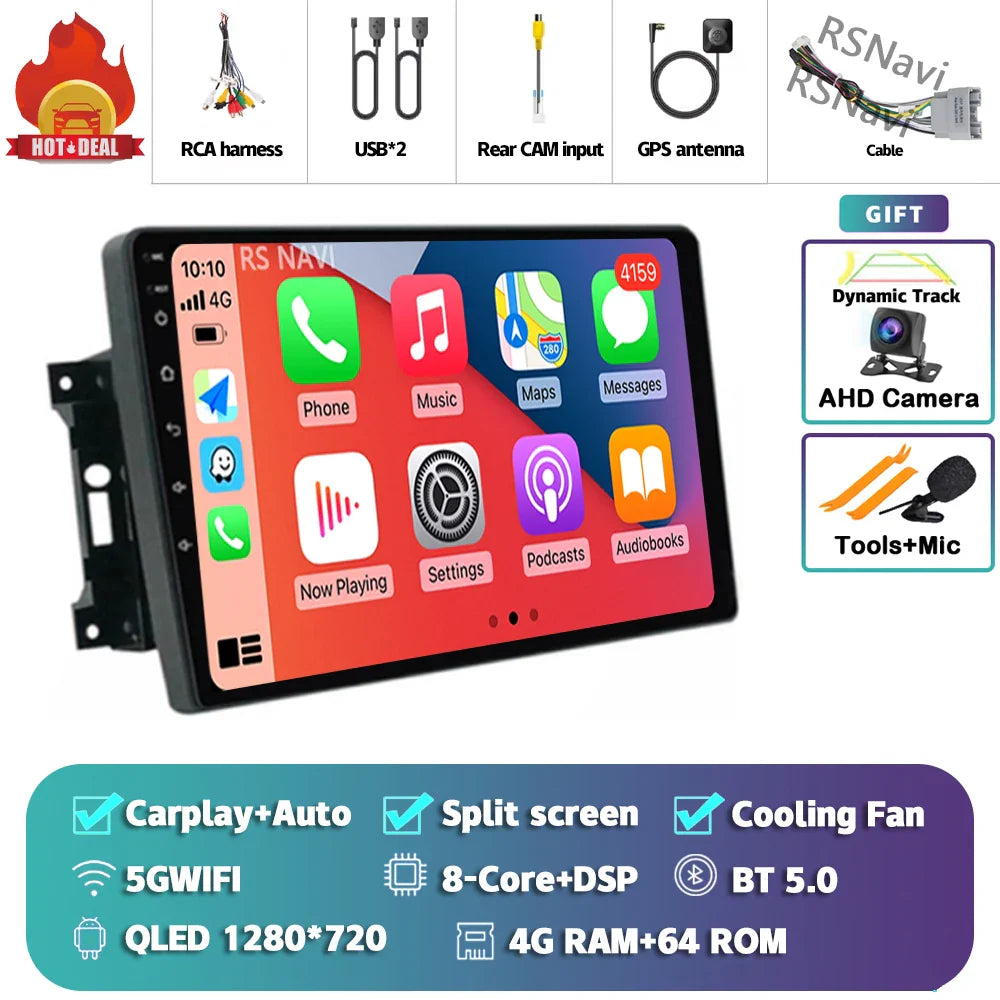 Android 14 Car Radio For Jeep Compass Grand Cherokee Wrangler Chrysler Sebring Town Country Dodge Charger Multimedia Stereo 2din