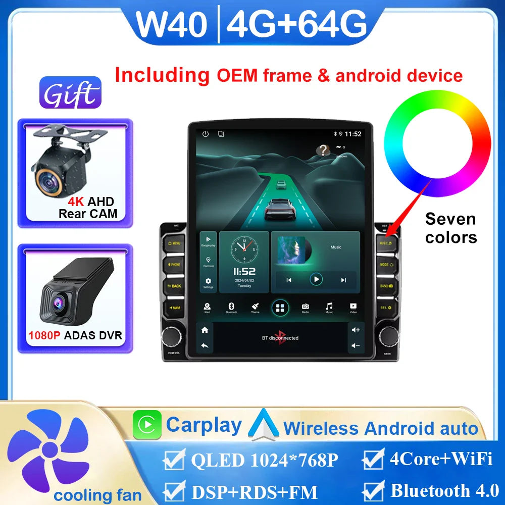 9.7 inch Android For Renault Trafic 3 14-21 For Opel Vivaro B Car Radio Carplay 2 Din Head Unit GPS Navigation  Touch Screen