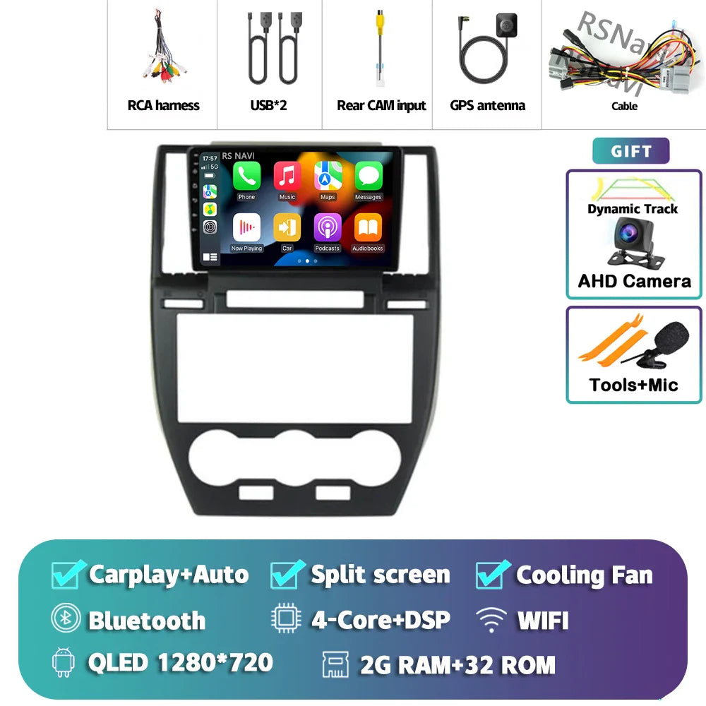 Android 14 Carplay Auto 2K Screen Car Radio Multimedia Player For Land Rover Freelander 2 2006 - 2012 DSP 2din Autoradio Stereo