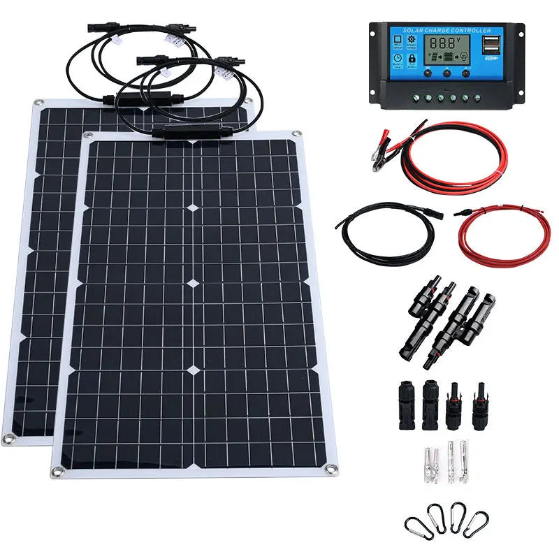 4000w solar panel with power inverter 12v-110v/220v solar panel inverter kit home and outdoor camping solar system