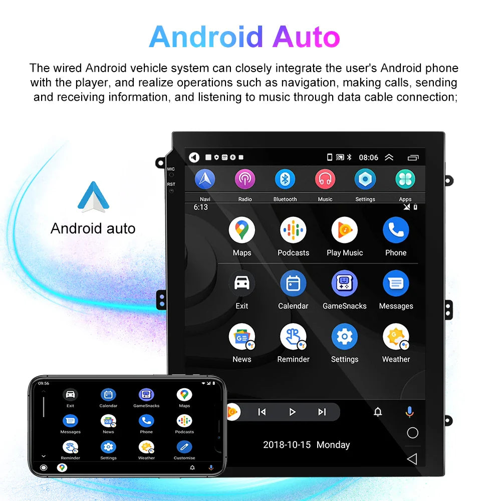Podofo 8+128G 9.7''Car Radio For Nissan TIIDA 2016 Multimedia Player Carplay Android Auto 8Core WIFI&4G GPS Navigation Car Audio
