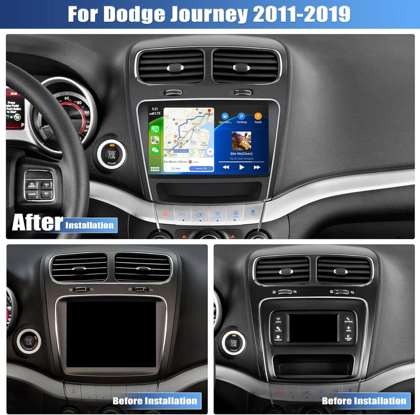Android 13 For Dodge Journey Fiat Leap Freemont 2011 - 2020 Car Radio Multimedia Player Navigation 4G+Wifi GPS DSP Carplay Auto