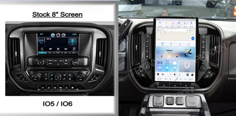 NEW 14.4" Tesla Style Screen For GMC Sierra Chevrolet Silverado 2014-2019 Car Multimedia Radio Player,stereo Android dash Unit