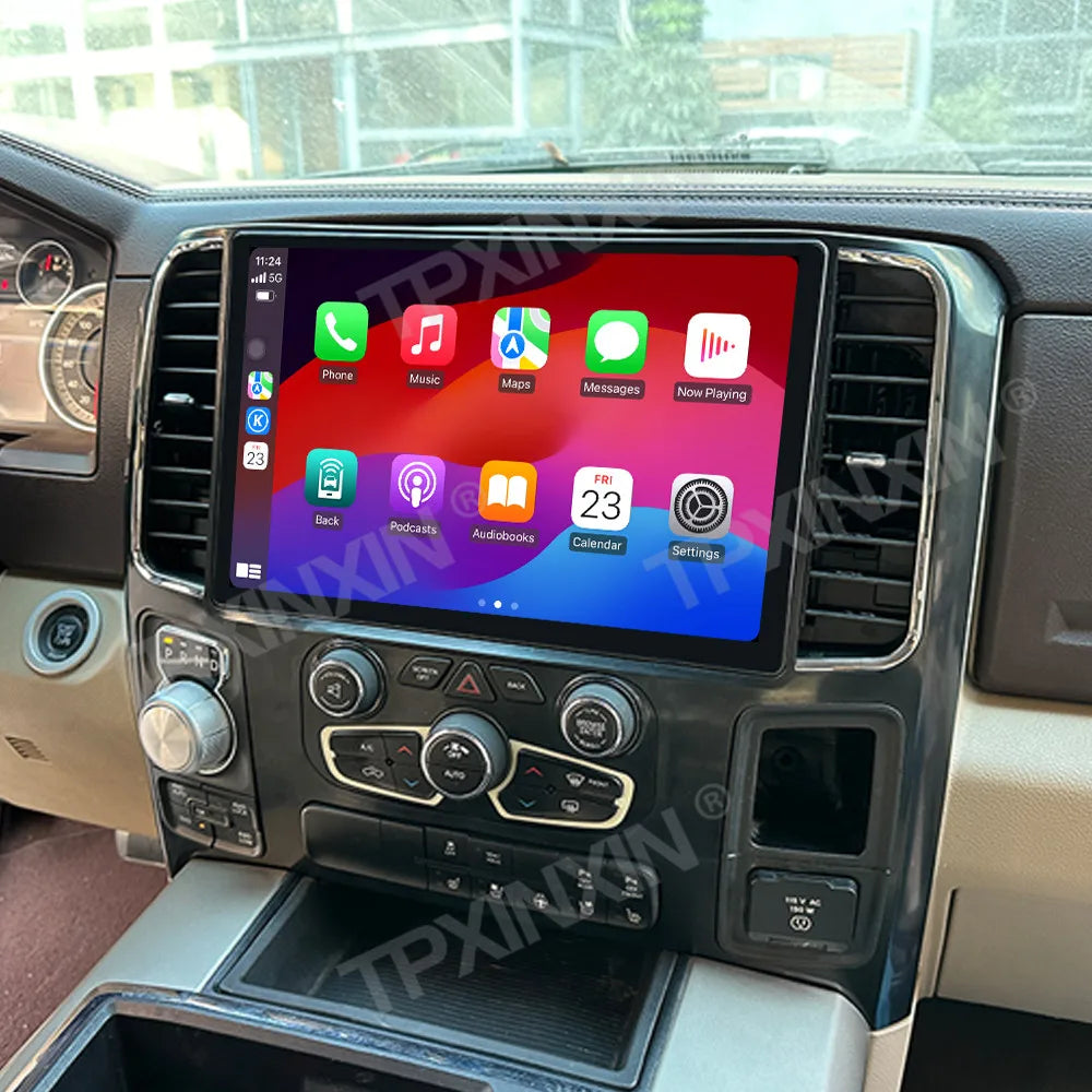 13.1 Inch Android 13 For Dodge RAM 1500 2013-2018 Car Radio QLED Touch Screen CarPlay Multimedia Player GPS Navigation Head Unit
