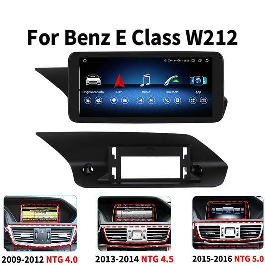 2Din AI Carplay Android Auto Car Radio For Mercedes Benz W212 NTG 4.0 4.5 5.0 2009-2016 E-Class E200 E230 E260 E300 S212 4G GPS