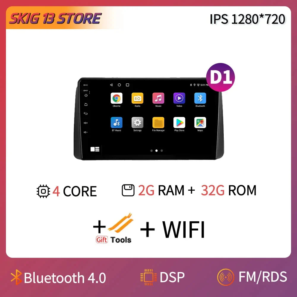 Wireless Carplay WIFI 2DIN Car Radio Android 14 for Chrysler Grand Voyager 5 2011-2015 Multimedia Video Player Navigation GPS