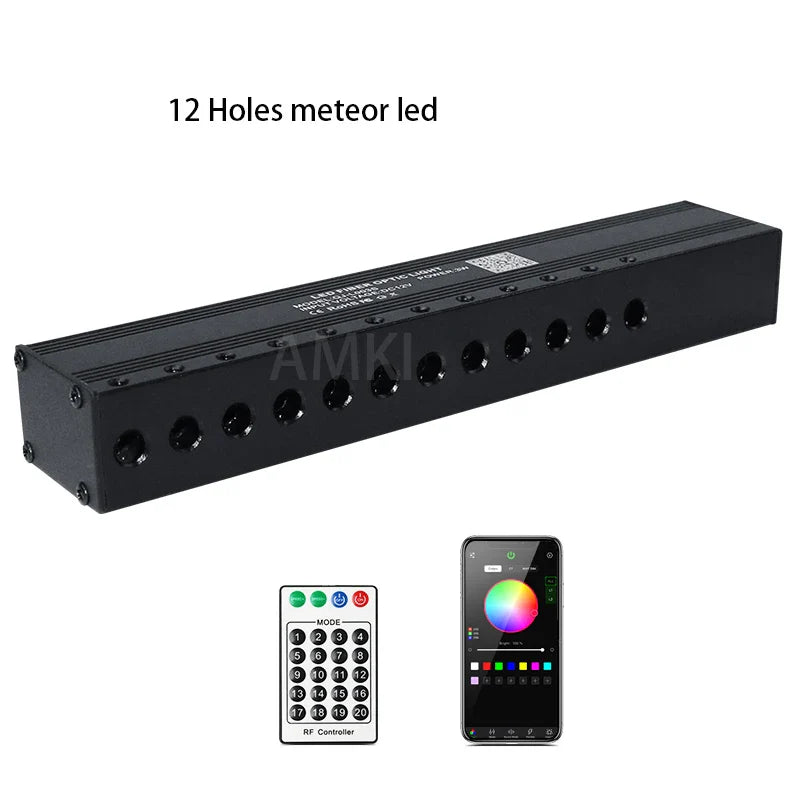 DC12V Meteor Light Engine Car Home ceiling Shooting Star Fiber optic DIY 28key RF APP Controlled Car Roof Star Light