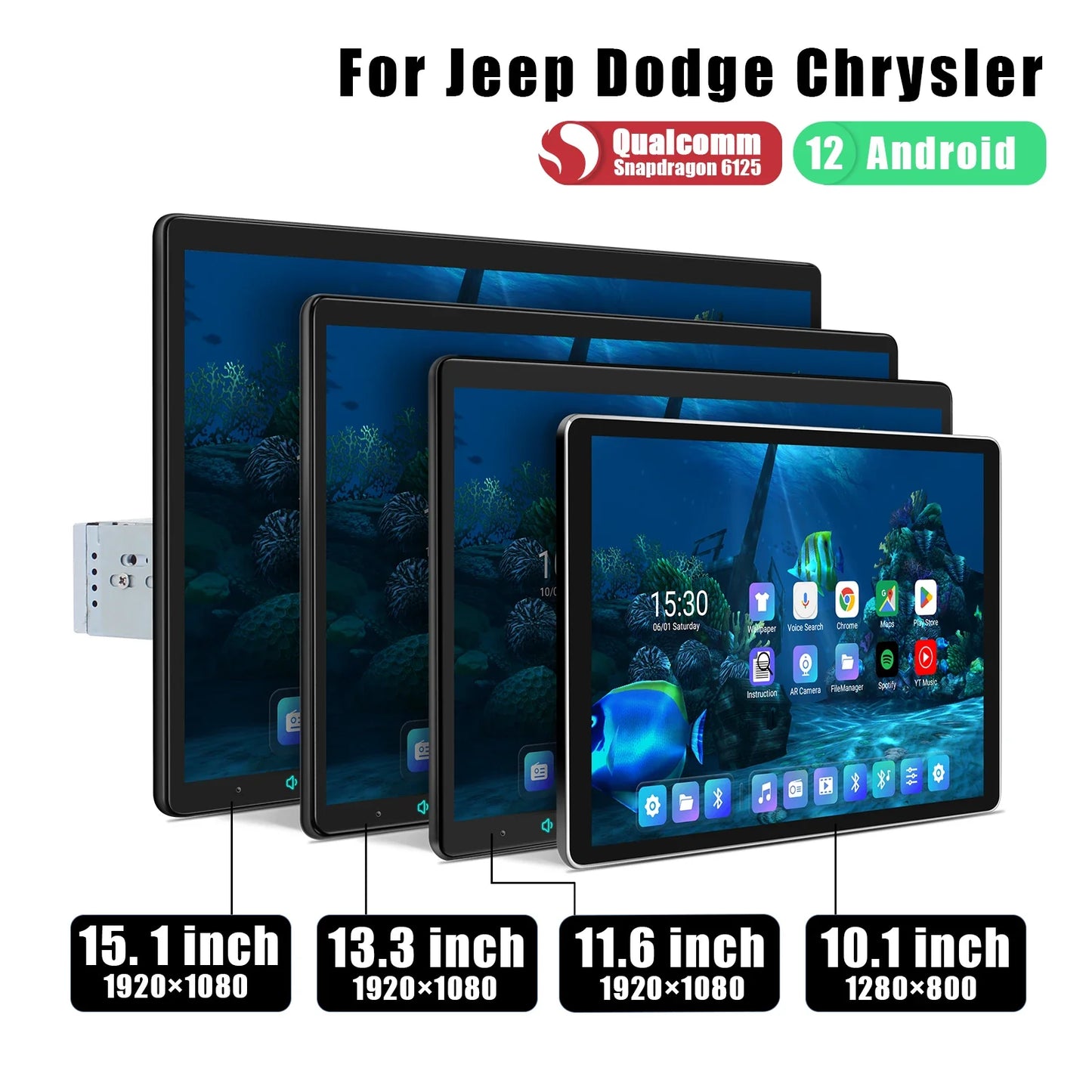 JOYING 15.1" 13.3" 11.6" 10.1"Android Car Radio Stereo Multimedia Player For Jeep Dodge Chrysler Car With Carplay Android Auto