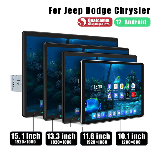 JOYING 15.1" 13.3" 11.6" 10.1"Android Car Radio Stereo Multimedia Player For Jeep Dodge Chrysler Car With Carplay Android Auto