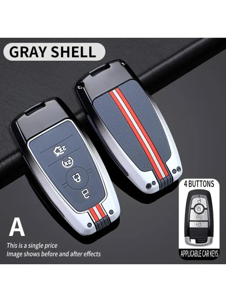 Zinc Alloy Car Key Cover Protective Shell For Ford Fusion Mondeo Mustang Explorer Edge EcoSport For Lincoln Mondeo MKC MKZ MKX