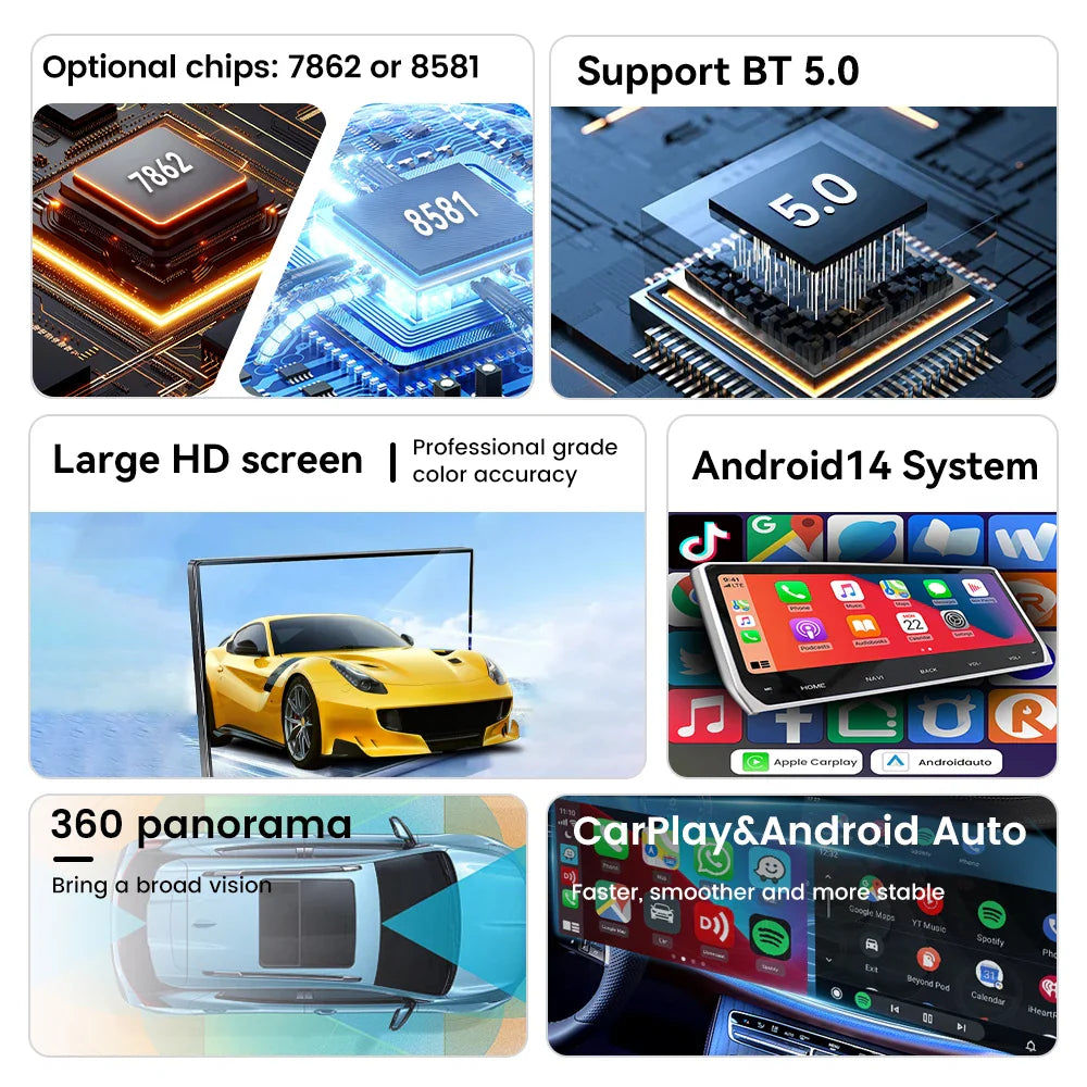 9.7" T-Style Radio For Lincoln Navigator 2005-2013 Android 14 8+256GB Vertical Screen Car Stereo Navigation GPS/DSP/CarPlay Unit