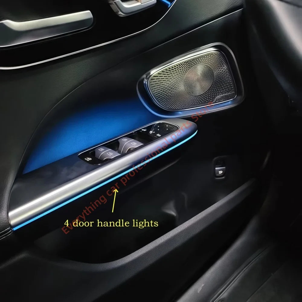 Car 64 color Ambient light for Mercedes Benz W206 X254 GLC C-class LED Air vents, Door handles, Interior lights modification