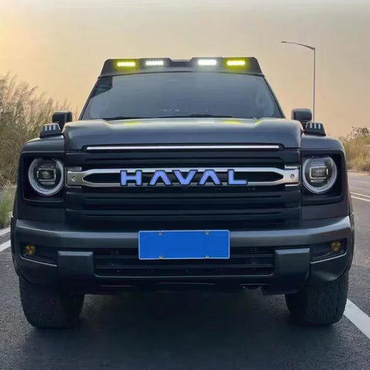 For GWM New Haval H9 MKII 2024 2025 2026 Four Eye Spoiler Roof Spotlight Platform Searchlight Car Accessories