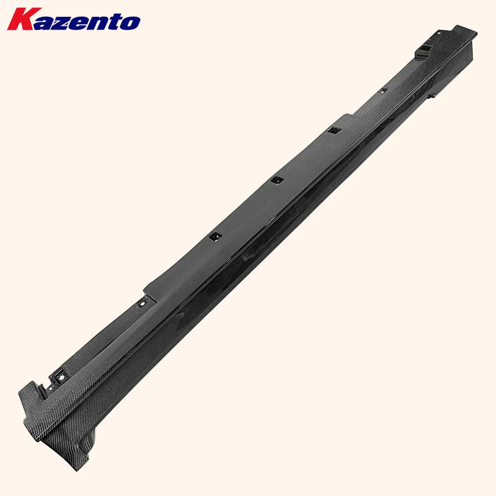 For Infiniti Q50 2013-24 KZ Style Carbon Side Skirts with Wider Line Replacement