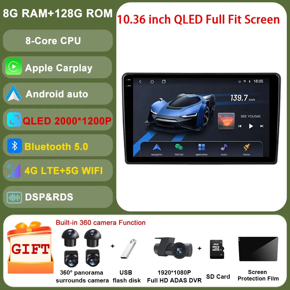 Android 14 For GMC Chevrolet Avalanche Silverado Tahoe Equinox Impala Traverse Express Traverse Car Radio Multimedia Carplay GPS