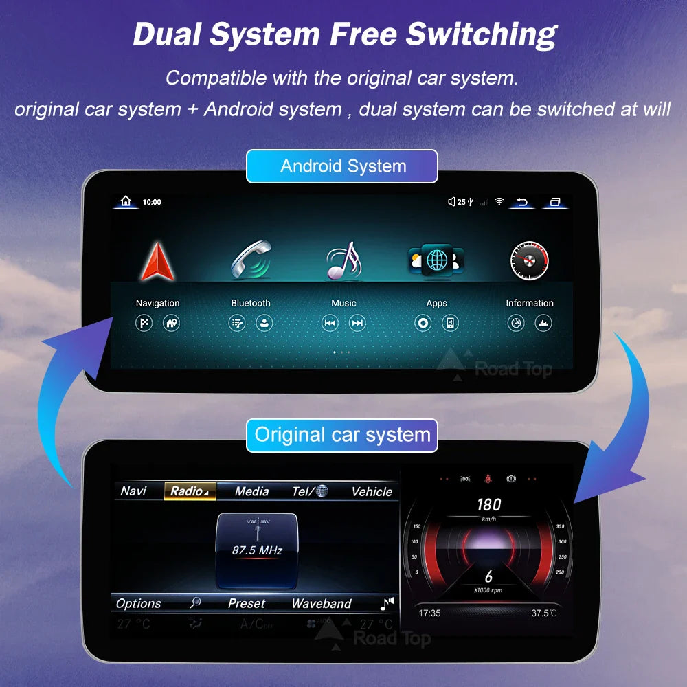 Android 13 Touch Screen for Mercedes Benz W205 GLC C V Class W447 GLA CLA 2015-2019 GPS With Carplay Android Auto Car Radio